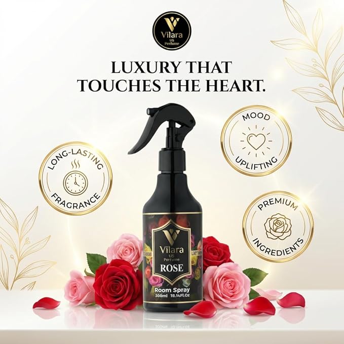 Room Spray Freshener - Long-Lasting Luxury Scents - Room and Linen Spray for Bedding, Sheets, Fabric, Furniture for Aromatherapy - 10.14 fl oz (Rose)