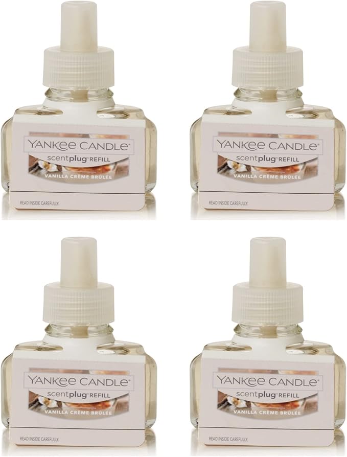Yankee Candle Scent Plug Refill, Vanilla Creme Brulee (Pack of 4)