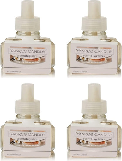 Yankee Candle Scent Plug Refill, Vanilla Creme Brulee (Pack of 4)