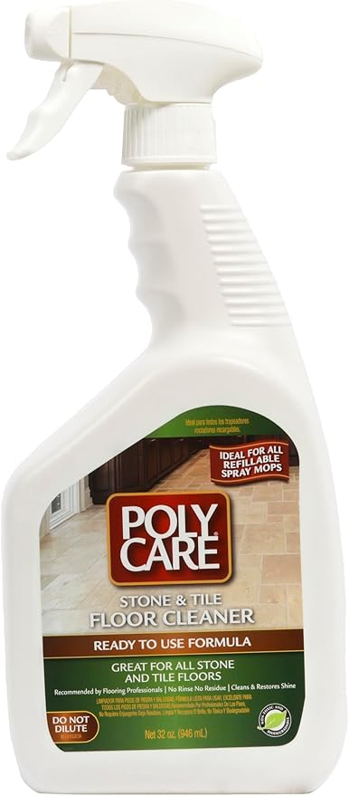 Stone & Tile Floor Cleaner Refill - 32 fl oz Spray (2 Pack) - Fresh- Refill for Spray Mops and Spray Bottles - Residue-Free Floor Cleaning Solution for Stone & Tile or Laminate Floors