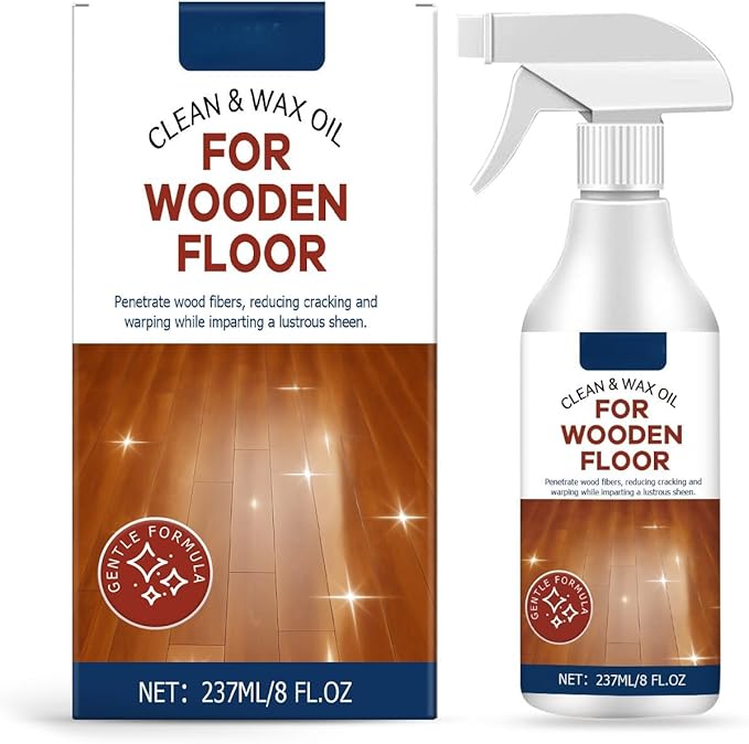 Wood Floor Polish and Restorer - 8 fl.OZ- High-Traffic Hardwood Floor, Natural Shine, Removes Scratches, Leaves Protective Layer Hardwood Floor Cleaner and Polish Restorer Combo