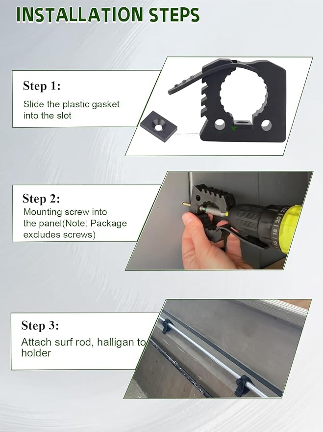 Quick Release Rubber Clamp, Halligan Tool Holder for Mounting Tools & Equipment 1" - 1-1/3" Diameter for Home; Garage; Boat; RV; ATV & Off-Road; Outdoor & Indoor (Pack of 2)