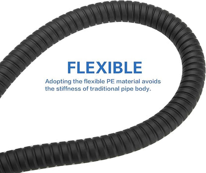 RUMOSE 98 inches Shower Hose Shower Head Extension Hose Extra Long Stainless Steel Shower Tube Attachment Flexible Handheld Shower Sprayer Hose, Matte Black