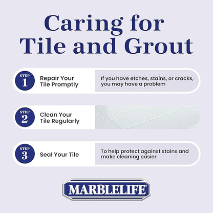 Marblelife Tile and Grout Cleaner Kit, Ready-to-Use 32 oz Spray Cleaner + 4 oz Concentrate Refill, Powerful Grout Cleaner for Tile Floors, Heavy Duty Kitchen, Bathroom & Shower Cleaner