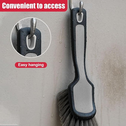 Tire & Wheel Brush for Car Rims - Short Handle Stiff Bristle Auto Detailing Scrub Brush | No Scratch Car Wash Brush Cleaning Tool for Tires, Wheels, Rims, Floor Mats, Carpet, Cars, Home(Gray)