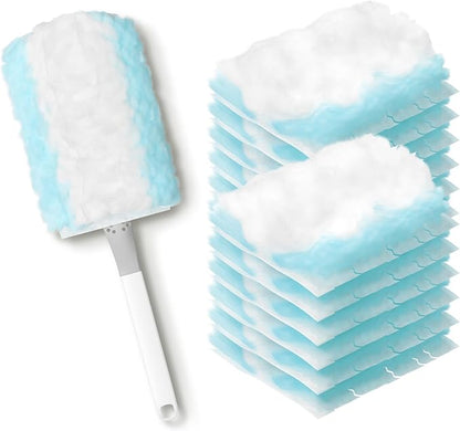 JOYMOOP Disposable Dusters for Cleaning, Heavy Duty Refills, Multi-Surface Dusting Brush for Pet Hair and Home Cleaning - Blue