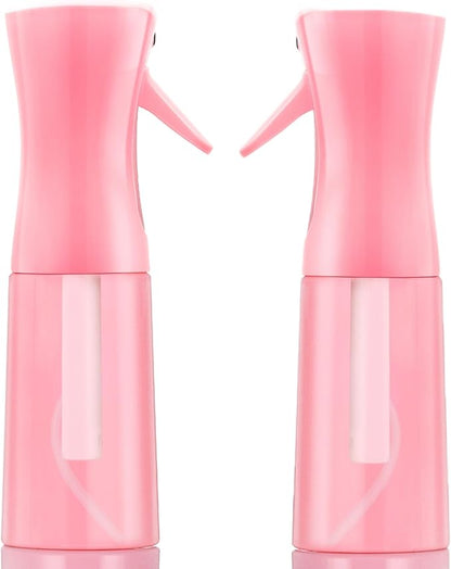 Two-pack Spray Bottles, Fine Mist Refillable Spray Water Bottles, All-Season Continuous Spray Bottles for Hair, Skin Care, Gardening, Pet Bathing, Travel, Cleaning & Home Use