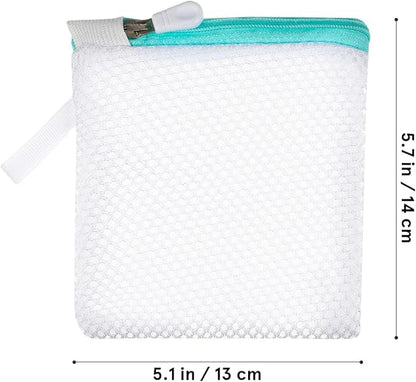 6Pcs Mesh Laundry Bags for Delicates with Zipper Small Washing Machine Laundry Bags Organizer for Travel Lingerie Bra Socks Foldable Lightweight Storage Net