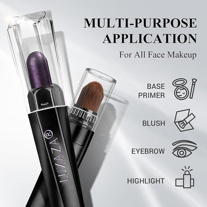 Neutral Eyeshadow Stick Makeup 6PCS Set, Pink and Purple Metallic Shimmer Matte Cream Eye Shadow Eyeliner Brightener Pencil Crayon - PURPLE MARTINI
