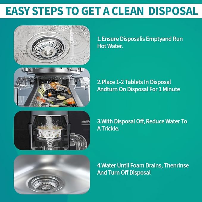 Automatic Toilet Bowl Cleaner Tablets 12-Pack and Garbage Disposal Cleaner Tablets 24-Pack