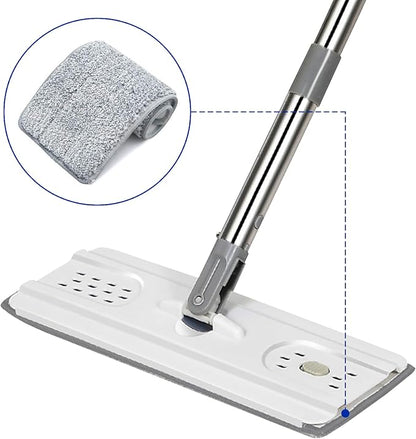 Microfiber Cleaning Pads: 10 Pack 13" X 4.9" Washable for Floor Cleaning Compatible with Tethys & Most 13 Inch Flat Mops - Replacement for Mop Bucket Set