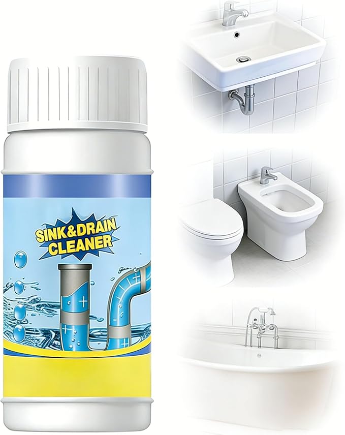 2026 Upgraded Wild Tornado Sink & Drain Cleaner Powder, Pipeline Dredging Agent, Sink and Drain Cleaner Powder, Multi-functional Fast-Acting Pipe Dredging Agent for Kitchen and Toilet Pipeline (1pcs)