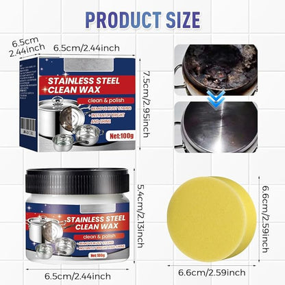 2025 New Premium Rust Remover for Kitchen and Home, Stainless Steel Scratch Remover for Appliances for Oven, Sink, Fridge & Cookware, Cleans Grease, Scuffs & Restores Shine (2)