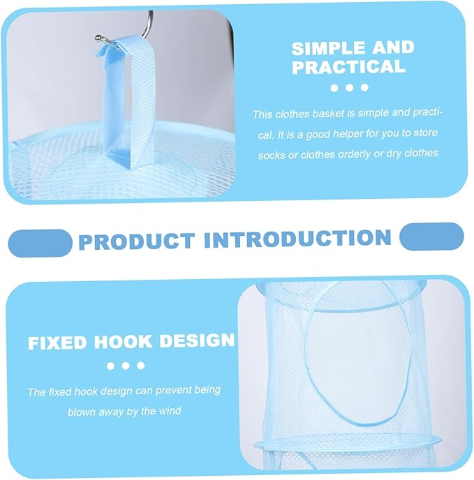 1pc Ventilated Drying Basket Space-saving Clothes Organizer Capacity and Four Compartments for Laundry and Toy Storage
