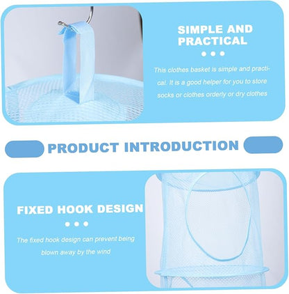 1pc Ventilated Drying Basket Space-saving Clothes Organizer Capacity and Four Compartments for Laundry and Toy Storage