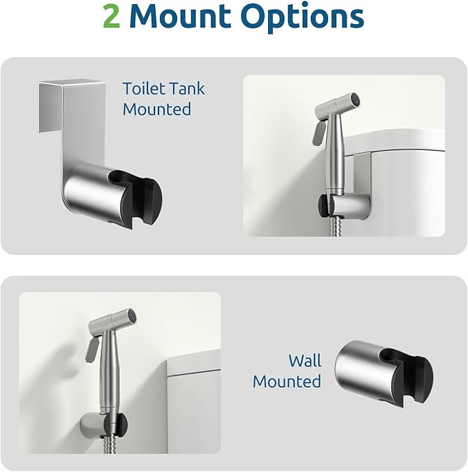 Handheld Bidet Sprayer for Toilet, Muslim Shower Water Jet Spray for Toilet, Bidet Faucet Cloth Diaper Sprayer for Baby Wash, Adjustable Water Pressure with Bidet Hose for Feminine Wash