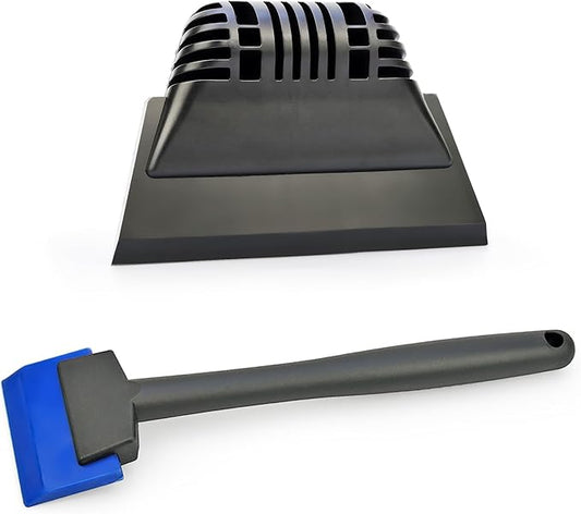 Small Wiper with 2 & 5IN Rubber Blades, Streak-Free Glass Squeegee for Window, Shower, Mirror, Car Tint Squeegee for Window Film Application