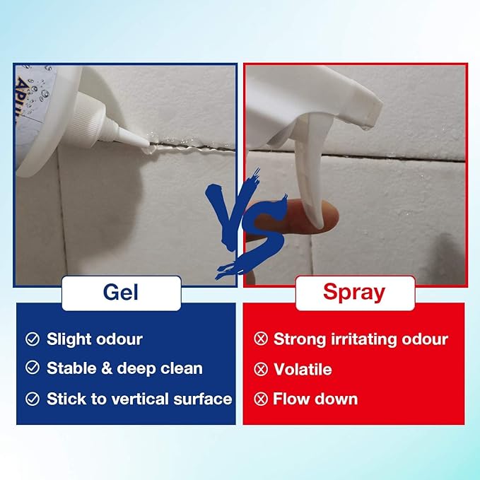 APULITO Household Gel Effective for Bathroom Shower Tile Grout Sink Cleaning