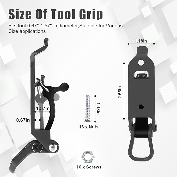 8Pcs Shovel Mount for Roof Rack, Metal Rubber Clamp Mounting Brackets, Durable Axe Holder Organizer Clamp Mount Kit for Roof Rack, Boats, Military Equipment and Tools (Black)