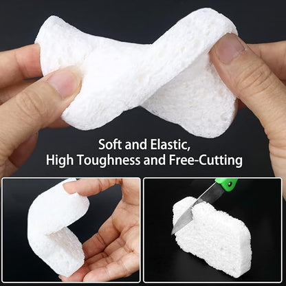 6pcs Premium Heavy-Duty Household Cleaning Sponges Scratch-Free, Multi-Purpose Dish Scrub Sponges Reusable for Home Kitchen Cookware Bathroom, Safe Healthy Scrubbing Sponges Durable