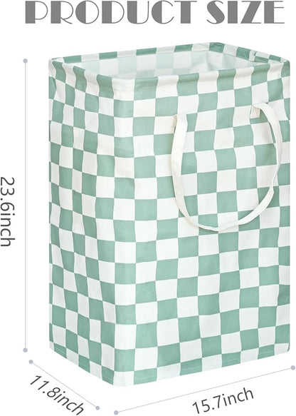 MAIZMZ Sage Laundry Hamper Storage Basket Girls Organizer Bins Toy Box Laundry Basket Large Canvas Collapsible Chest for Home/Dorm/Kitchen/Pet/Office/Closet/Shelf/Gift Baskets