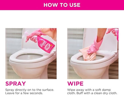 Stardrops - The Pink Stuff - Miracle Bathroom Foam Cleaner 750ml - Baths, Tiles, Soap Scum, Limescale, Streak Free (Pack of 2)