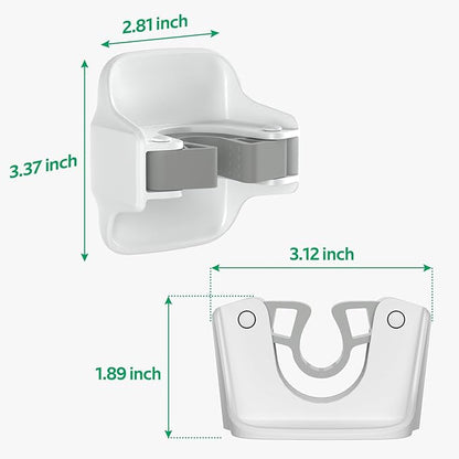 reliahom 10 Pack Broom Holder Wall Mount Mop Grippers No Drilling Self Adhesive Anti-Slip Mop Handle Hanger Dustpan and Broom Organizer Garage Storage Racks-White