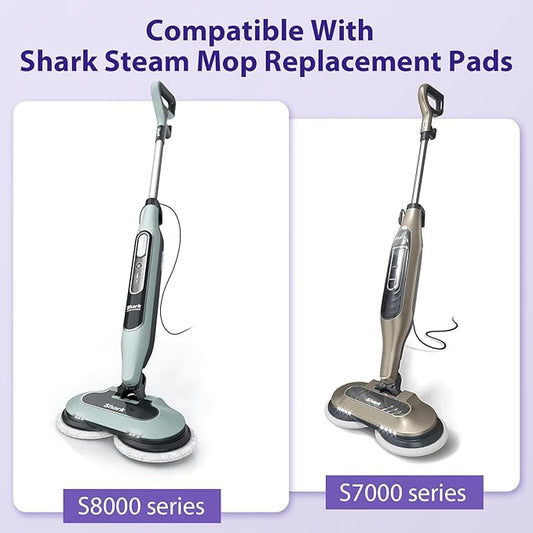 12 Pack S8001 S8201 S8000 S7001 Steam and Scrub Mop Pads for Shark S8001 S8201 S8000 S7001 S7201 S7005 S7000AMZ S7000 S7001TGT S7020 Steam & Scrub Steam Mop