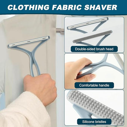 Clothes Steamer Stand Hanger Set, Height Adjustable Handheld Garment Steamer Rack with Ironing Gloves and Hair Remover ﻿for Easy Steaming and Storage, Birthday Gift for Mom Wife(Color:Grey)