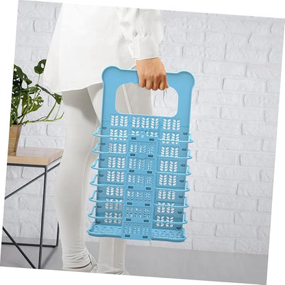 Luxshiny Plastic Laundry Baskets Wall Mount Storage Organizer Collapsible Bucket