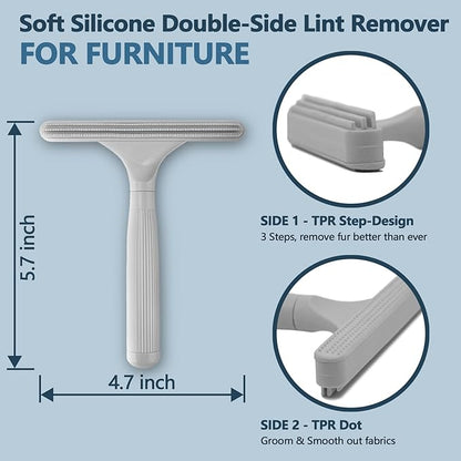 2 Pack Portable Pet Dogs Cats Hair Remover Lint Removal Shaver Tool Fur Scraper Carpet Rake for Couch Furniture Car Mats Fabric Sofa Clothes Bedding