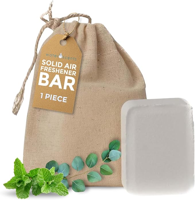 Water Scents Solid Air Freshener Bar – Eucalyptus & Spearmint Scent – Long-Lasting, Natural Odor Eliminator | Handmade & Vegan
