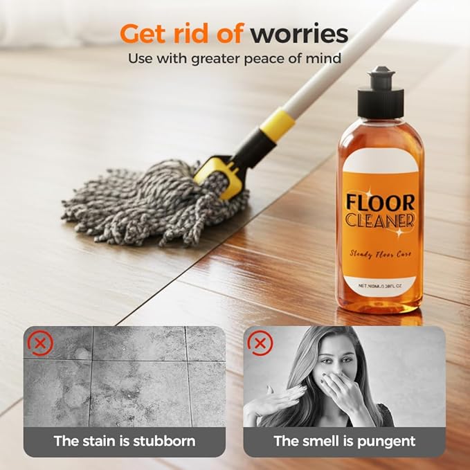 Floor Cleaner, 2026 Household Hardwood Floor Cleaner - All-Surface Acid, Powerful Stain Removing Floor Cleaner for Mopping, Spraying Hardwood, Tile, Marble, Laminate Floors (1, 100ml)