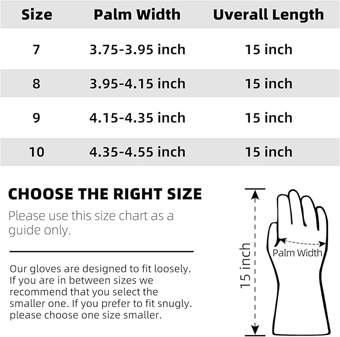 Silicone Oven Gloves- 15" Extra Long, Heat Resistant Oven Gloves with Fingers, Kitchen Oven Mitts Smoker Gloves for Baking, Grilling, Cooking, Food Grade, Waterproof (10/XL)