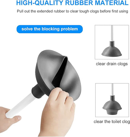 SetSail Toilet Brush and Plunger Set, Semi-HiddenToilet Plungers for Bathroom Heavy Duty Toilet Bowl Brush and Holder Hidden Toilet Plunger and Brush Set for Deeply Cleaning - White