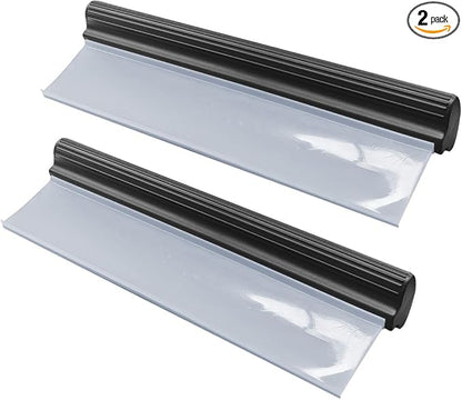 2PCS Automotive Squeegee, 12 Inch T-Bar Water Blade Squeegee for Drying, Flexible Silicone Car Water Wiper, Car Water Squeegee Fits Windshield, Glass, Mirror, Bathroom, Window (12inch)