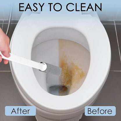 12 Pack Pumice Stone Toilet Bowl Cleaner with Extra Long Handle, Pumice Stone for Toilet Cleaning Toilet Stain Remover Heavy Duty Pumice Toilet Scrubber Brush Removes Hard Water Stains Limescale