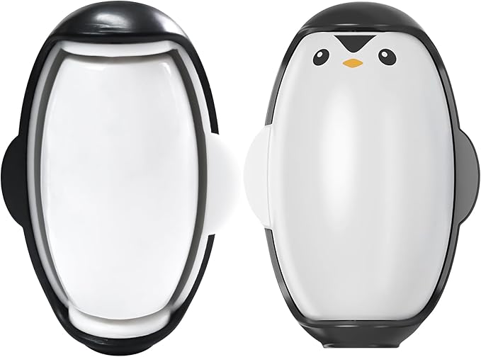 2PCS Penguins Reusable Lint Roller Ball, Portable Mini Lint Remover Cat Pet Hair Rollers Home Travel Size Sticky Cleaner Dog Hair Remover for Clothes Washable Gel