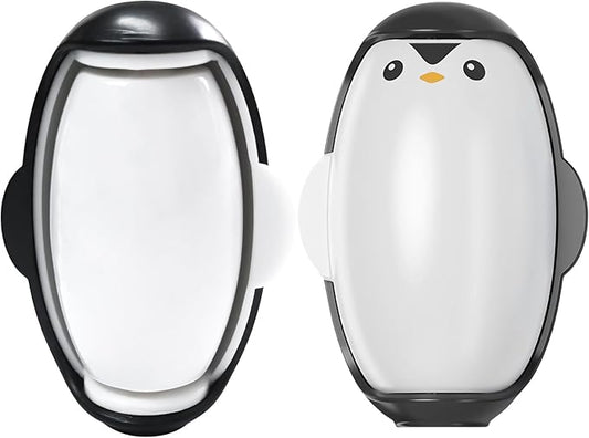 2PCS Penguins Reusable Lint Roller Ball, Portable Mini Lint Remover Cat Pet Hair Rollers Home Travel Size Sticky Cleaner Dog Hair Remover for Clothes Washable Gel