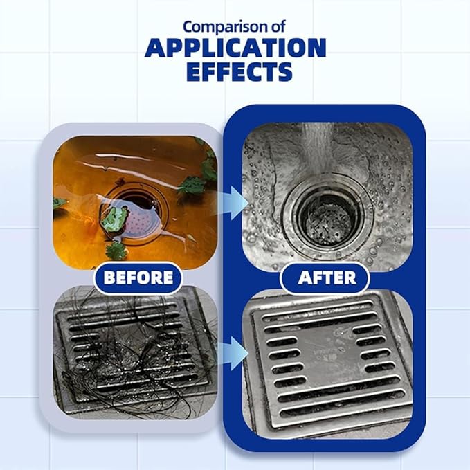 Pipeline Dredging Agent Powder, 2025 Upgraded Powerful Pipe Dredging Agent, Drain Cleaner, Pipeline Dredging Agent for Kitchen, Bathroom, Sink Declogger, Kitchen Sink Drain and Pipe Cleaner (3Pcs)