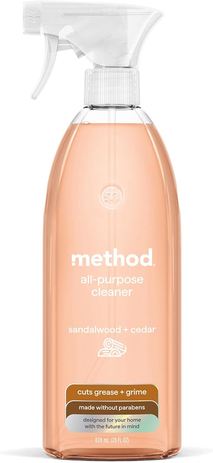 Method All-Purpose Cleaner, Sandalwood + Cedar, 28 fl oz, 4 pack