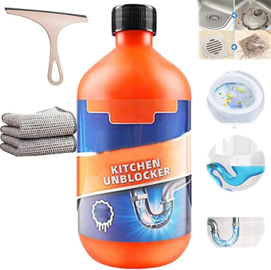 Pipe Cleaner, Kitchen Unblocker, Pipeline Dredging Agent, Foaming Lemon Drain Cleaner, Powerful Pipe Cleaning Agent,Drain Clog Remover Toilet Sink Clean (1PC)