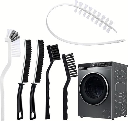 6 Pcs Washing Machine Cleaning Brush Kits, Front Load Washer Cleaner Brushes Tools - 1 Pcs Drum Laundry Cleaning Brush and 5 Pcs Crevice Cleaning Brushes for Lint, Tight Spaces and Washer Rubber Seal
