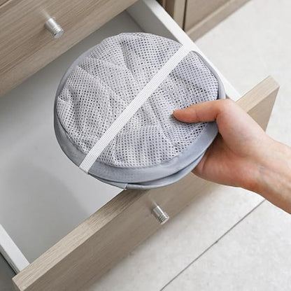 Foldable Storage Laundry Basket Organizer Dirty Clothes Mesh Bag Wall-Mounted Bathroom Clothes Hanging Baskets Bucket