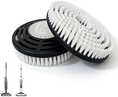 2-Pack Replacement Brush Heads for Shark S7000/S7001/S7005/S7201/S8000/S8001/S8201 Steam Mop, Professional Deep Cleaning & Polishing Pads for Hard Floors