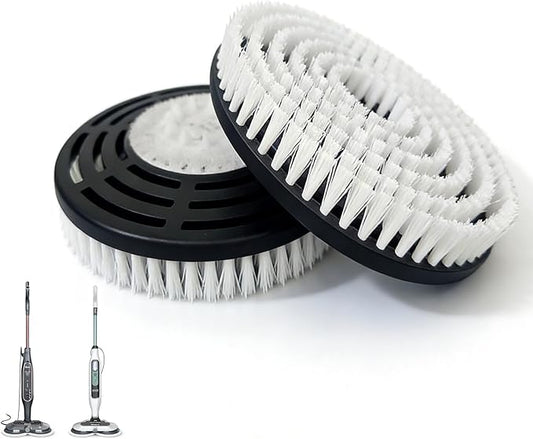 2-Pack Replacement Brush Heads for Shark S7000/S7001/S7005/S7201/S8000/S8001/S8201 Steam Mop, Professional Deep Cleaning & Polishing Pads for Hard Floors