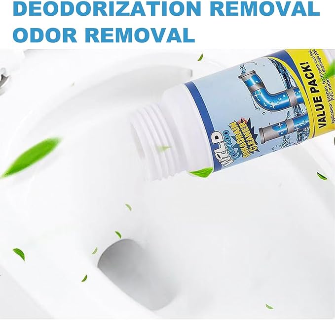 Sink and Drain Cleaner for Kitchen Bathroom Washroon, Powerful Drain Clog Remover, Effective Sterilization and Deodorization (2 Pcs)