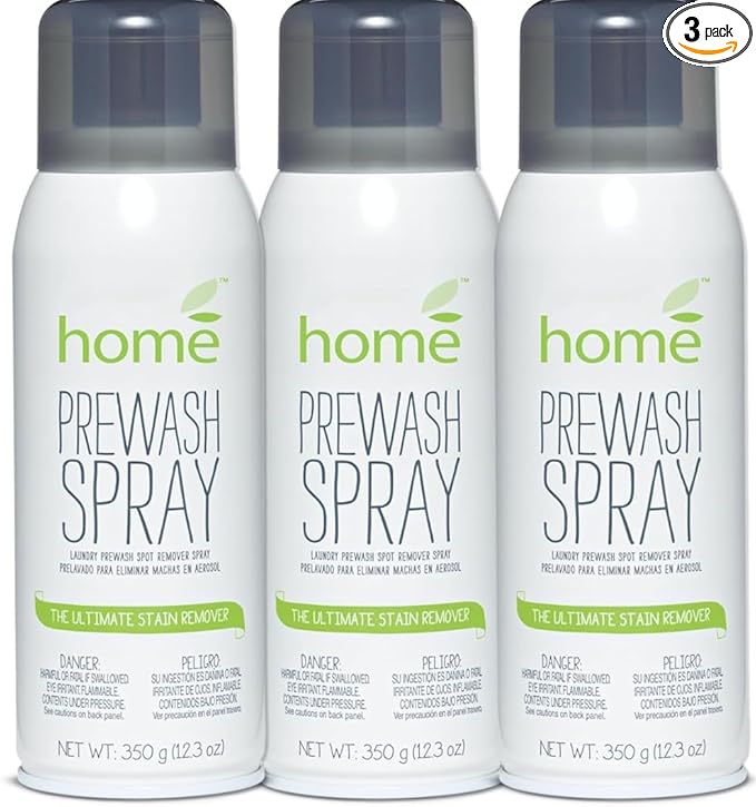 Laundry Prewash Spray Aerosol 3 Pack,Powerful Ultimate Tough Stain Remover for Favorite Color-Fast Fabric & White Shirts/Clothes w/o Scrub/Soak,Get Rid of Grease/Ink/More w. Right Amount Controlled