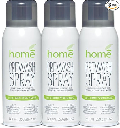 Laundry Prewash Spray Aerosol 3 Pack,Powerful Ultimate Tough Stain Remover for Favorite Color-Fast Fabric & White Shirts/Clothes w/o Scrub/Soak,Get Rid of Grease/Ink/More w. Right Amount Controlled