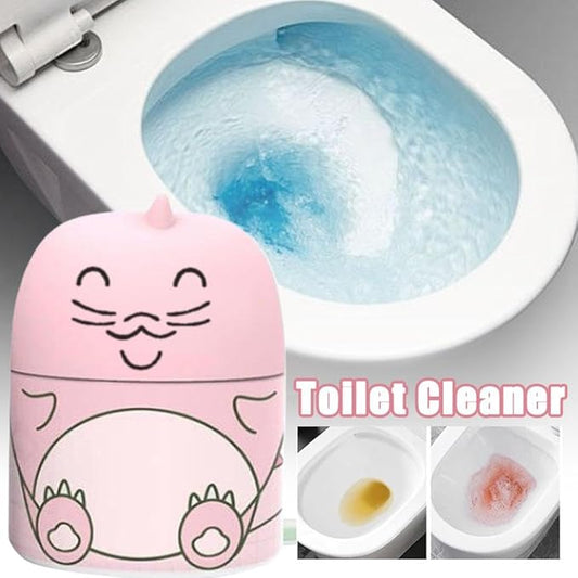 Cute Dinosaur Toilet Cleaner, 2-in-1 Cleaning & Deodorizing Toilets Tank Wonder, Crazy Clean Toilet Bowl Cleaner with Ocean, Jasmine & Peach Scents, Long-Lasting Freshness (Pink)